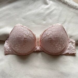La SENZA light pink lace push up bra